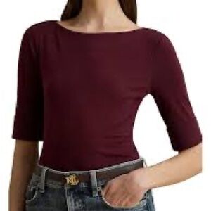 Lauren Ralph Lauren Burgundy Women's Top